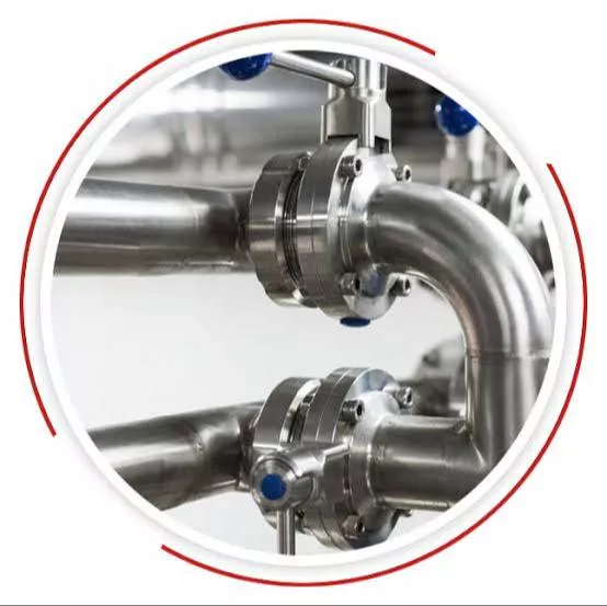 Durable stainless steel sanitary valve and piping system available in Hindupur, designed for industrial efficiency.