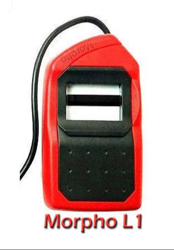 Morpho L1 Fingerprint Scanner showcasing its sleek design and compact features, ideal for biometric security in Patna.