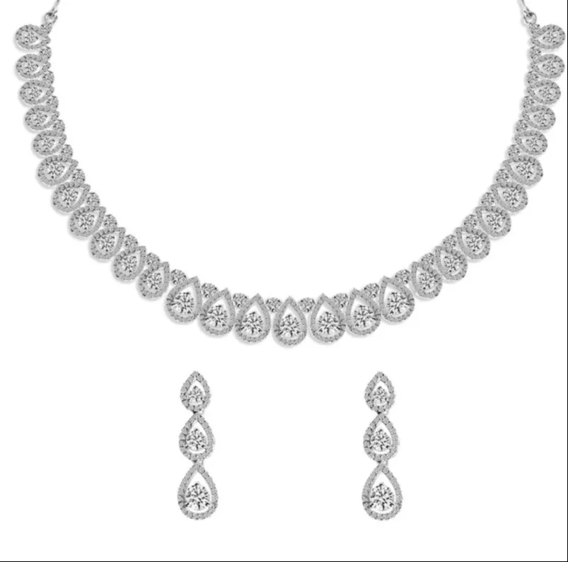 MD KHAZANA JWELLERY - 925 Sterling Silver Necklace Sets for Women BILASIPARA in BILASIPARA