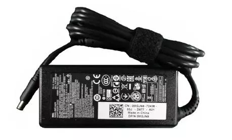 Dell 65W 4.5mm AC Adapter with 2-meter power cable displayed with a sleek design in Malda, suitable for various Dell devices.