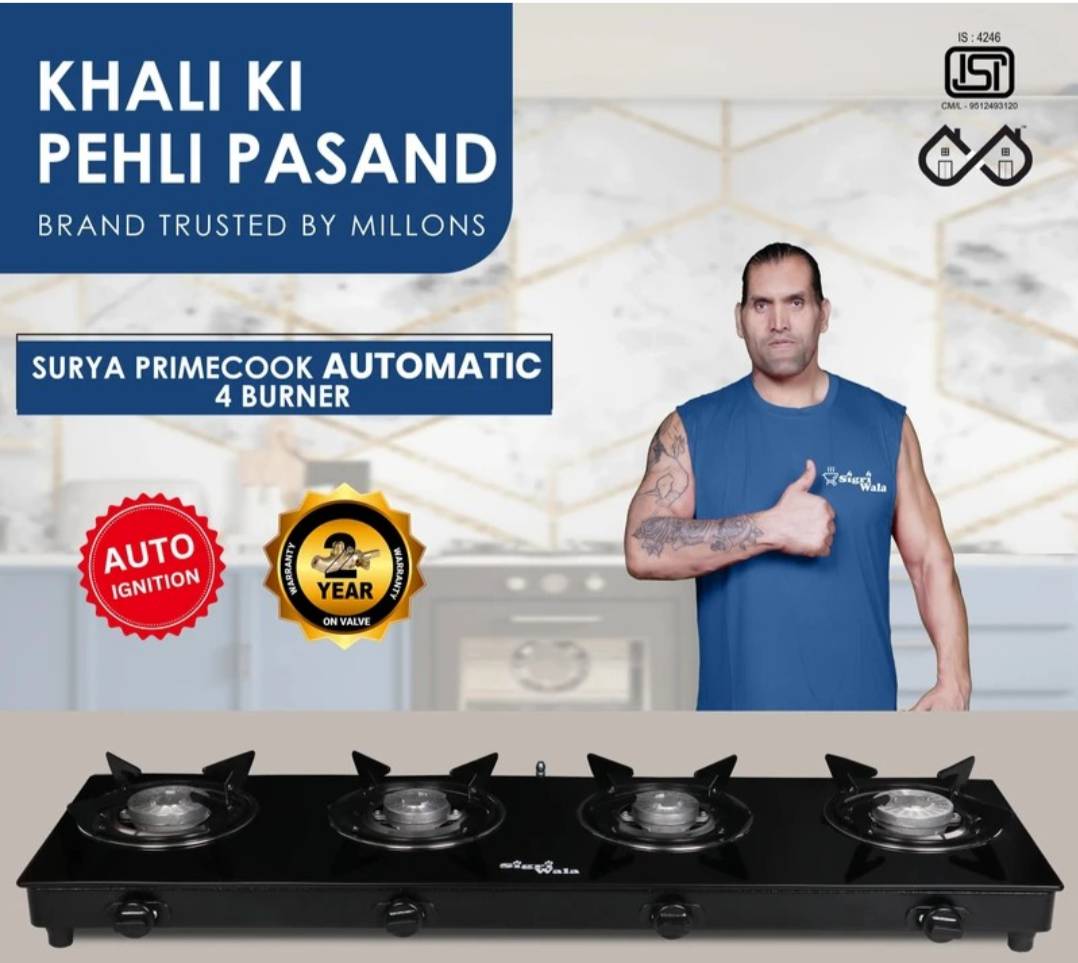  Gas Stove 4 Burners Automatic Ignition KATHUA STARRISE ELECTRO WORLD W NO 9 OPP RELXOSHOWROOMKATHUA
