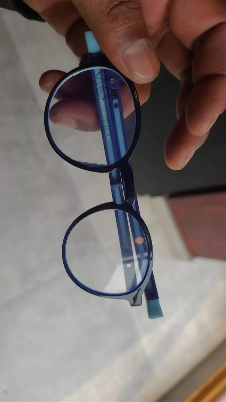Blue Round Eyeglasses - Singjamei Chongthamleikai