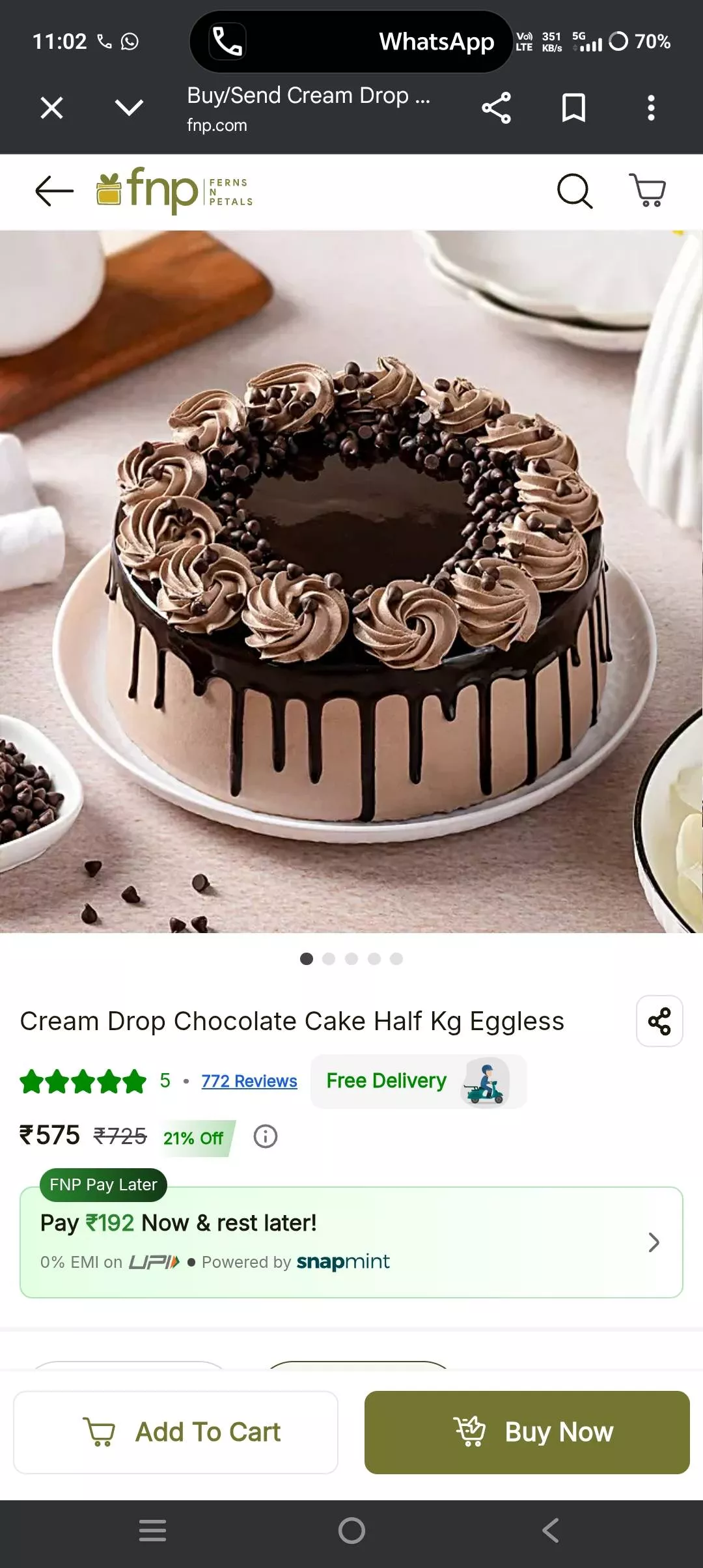 KANHA - Eggless Chocolate Cake in Sivasagar in SIVASAGAR