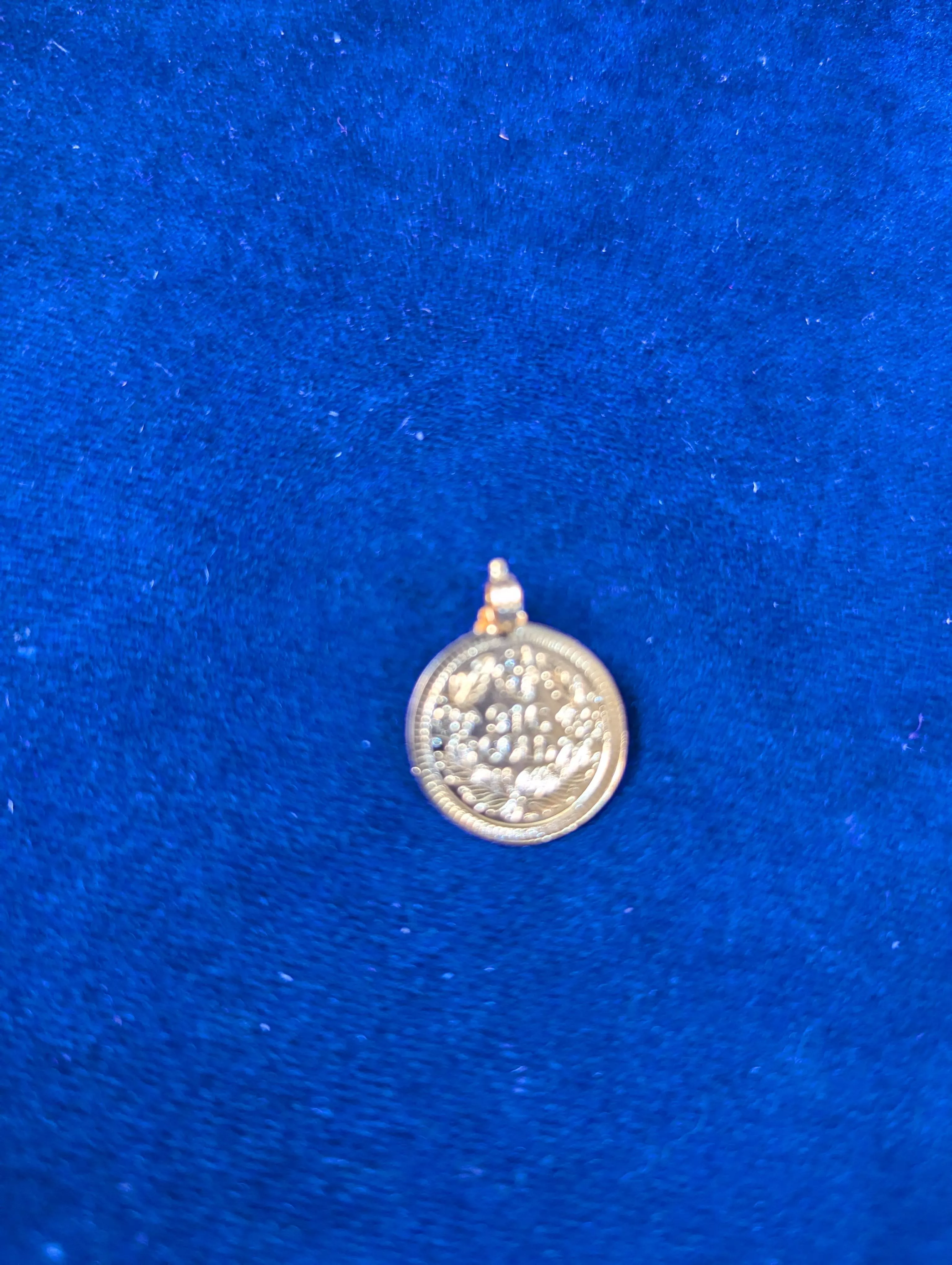 Elegant gold pendant with intricate Lakshmi Kasu design from SAI SRIRAM JEWELLERS in Ongole, perfect for special occasions. - Image 1