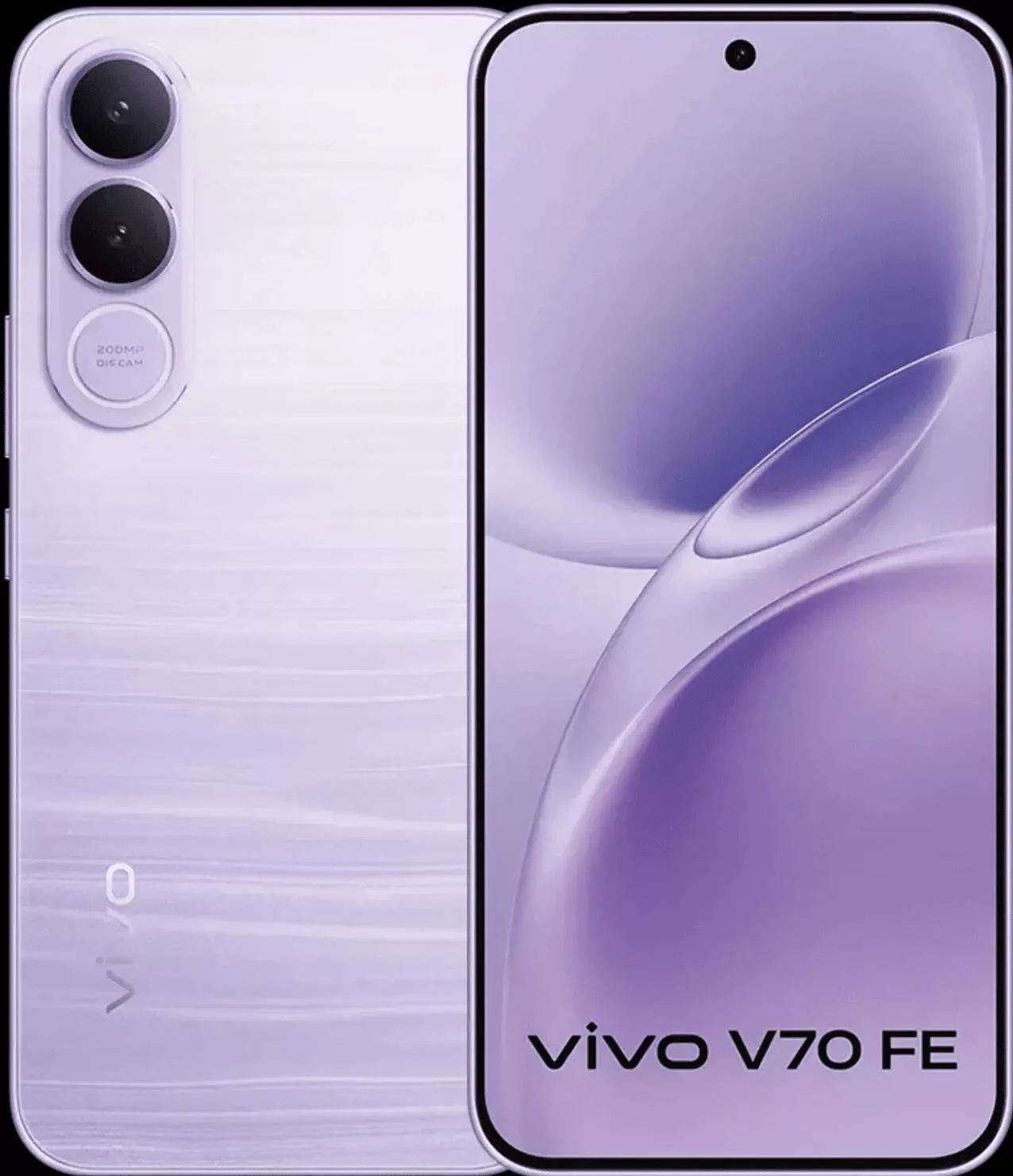 Vivo V70 FE 5G in Northern Lights Purple with 12GB RAM and 256GB storage, showcasing its sleek design and advanced features, 