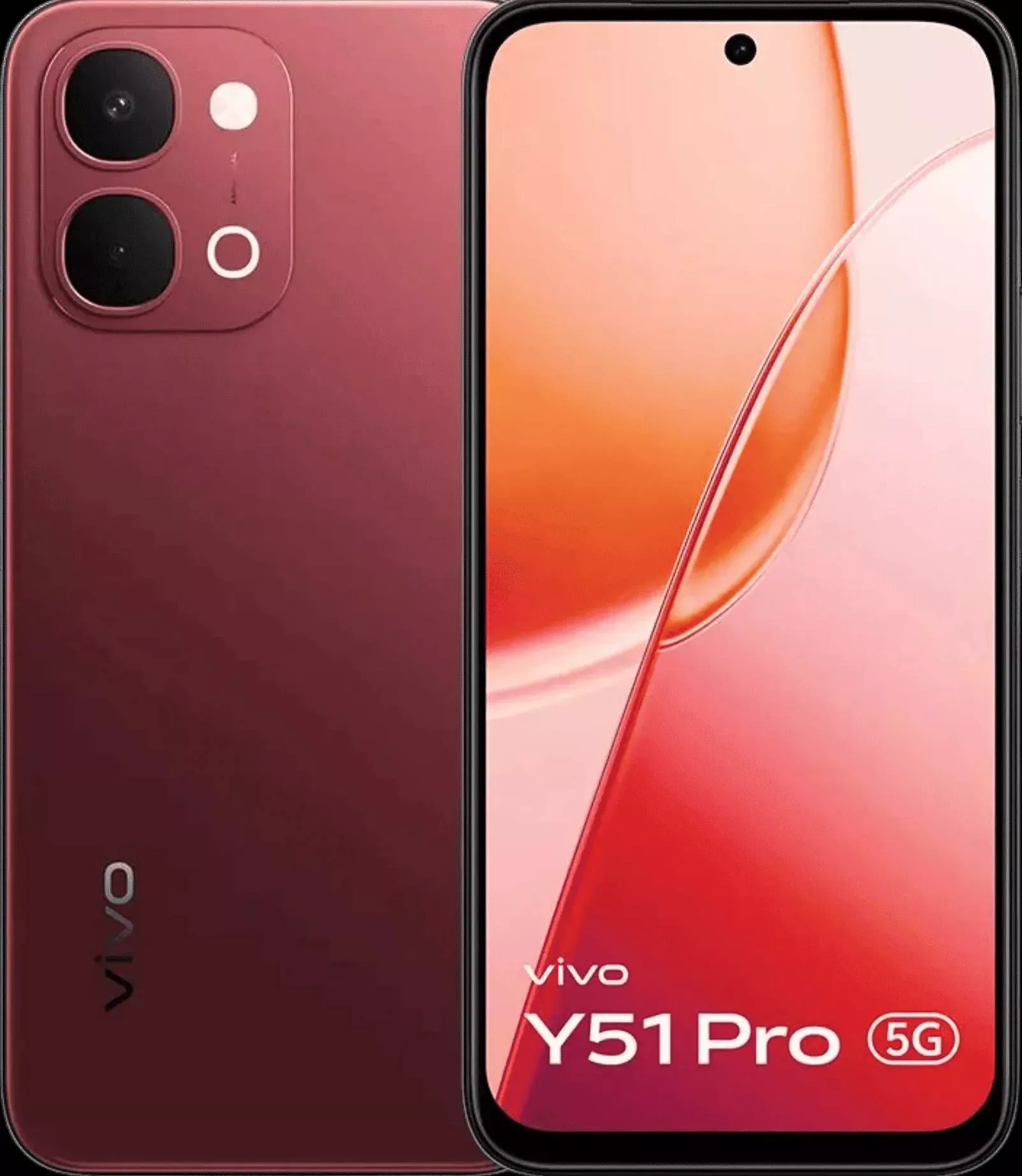 Y51 Pro 5G in Festive Red color with 8GB RAM and 128GB storage, showcasing a sleek design and modern features in Dharmapuri.
