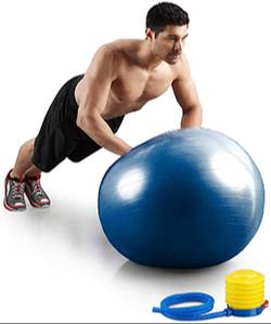 Timefit Gym Ball in vibrant color, perfect for enhancing balance and strength, displayed in Meerut with workout setup.