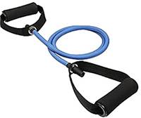 Timefit Toning Tube in bright colors, designed for strength training exercises, displayed against a neutral background in Mee