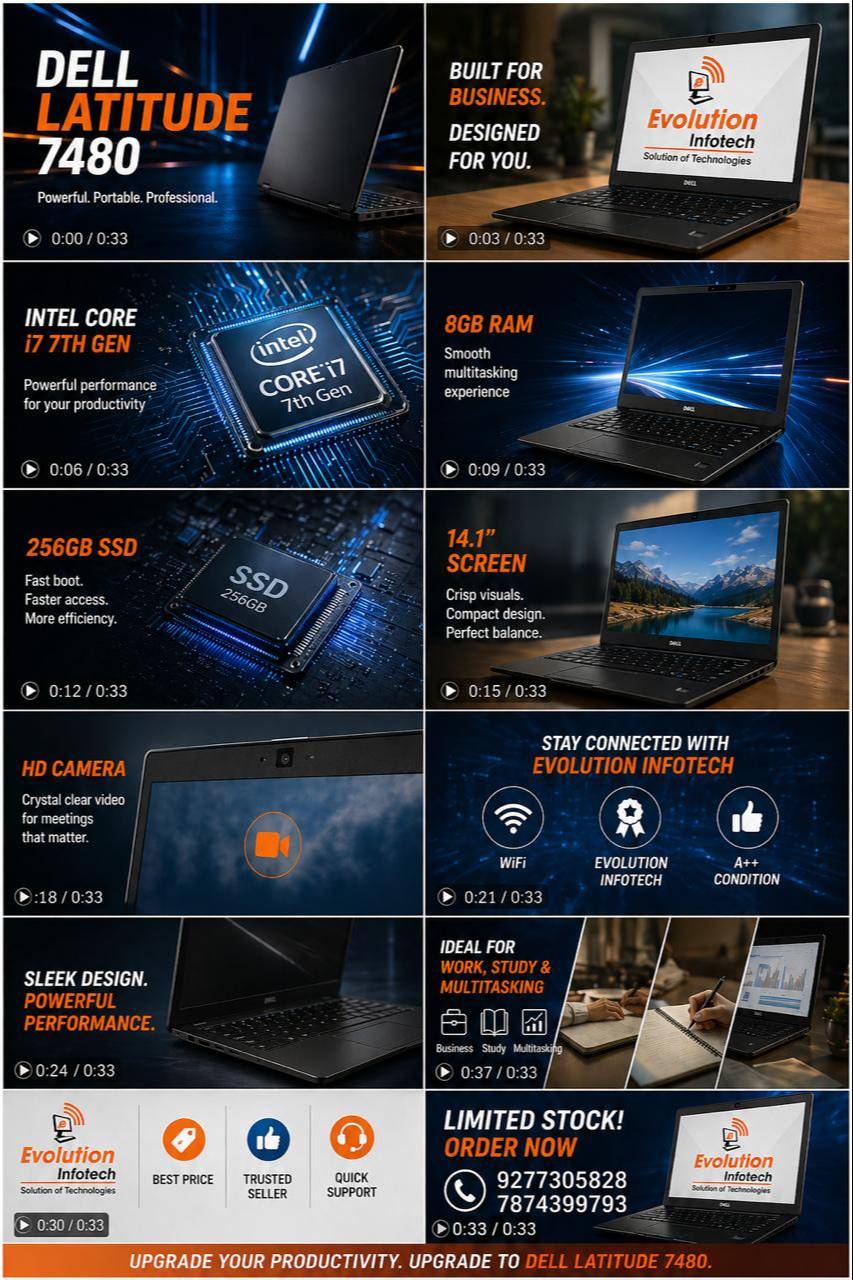 Dell Latitude 7480 Laptop displayed in an Ahmedabad store