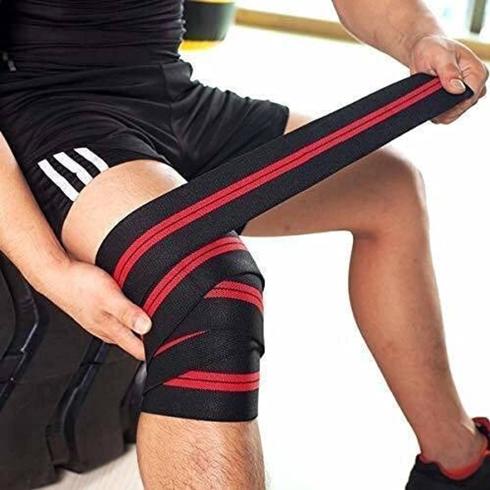 Timefit Knee Wrap providing support and stability for workouts, ideal for fitness enthusiasts in Meerut.
