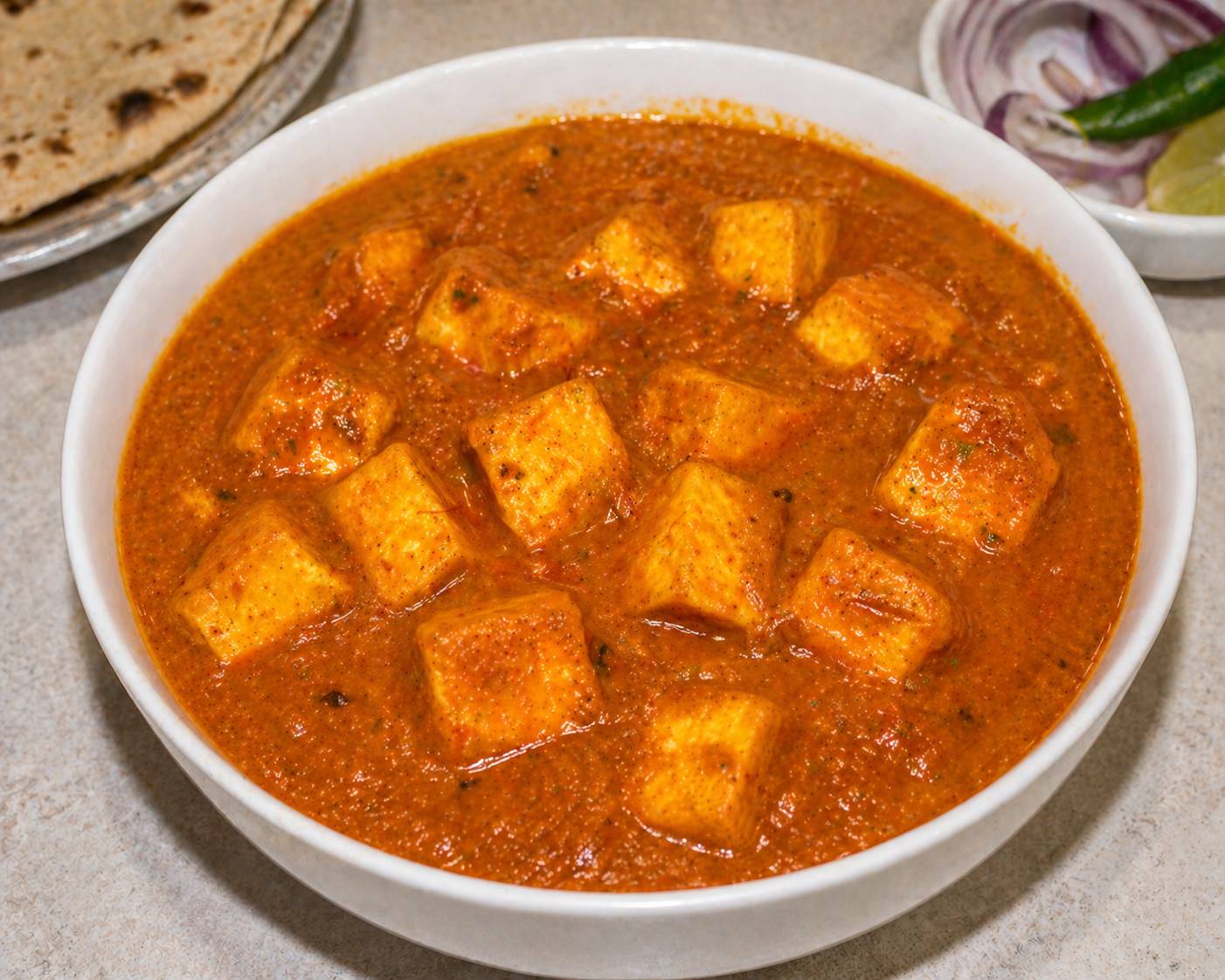 Delicious Bengali Shahi Paneer served with creamy gravy and spices at MONADAR HENSHEL in Kolkata