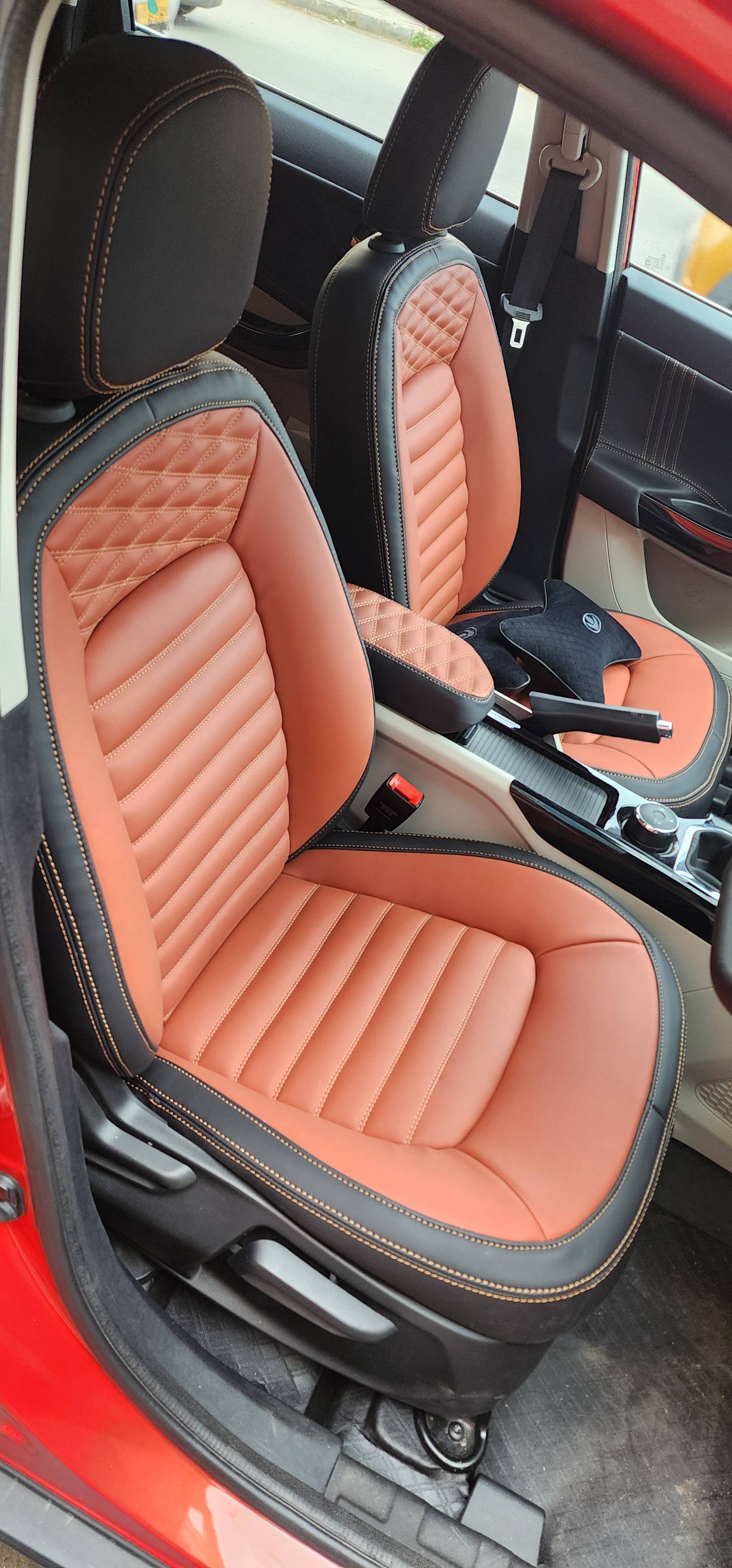Android System seat covers designed for car interiors, showcasing luxurious fabric and precise stitching, available from VINI - Image 3