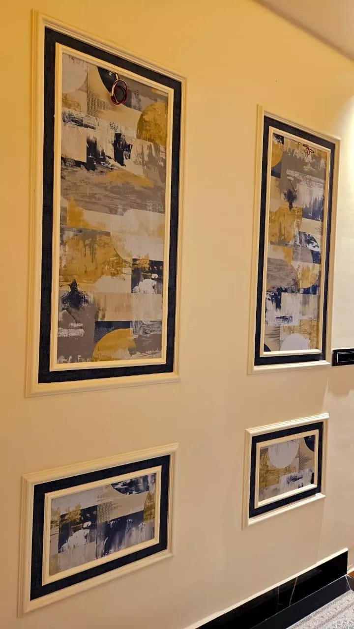 INTERIOR LIFE - Abstract Geometric Framed Wall Art Set – Jabalpur in JABALPUR