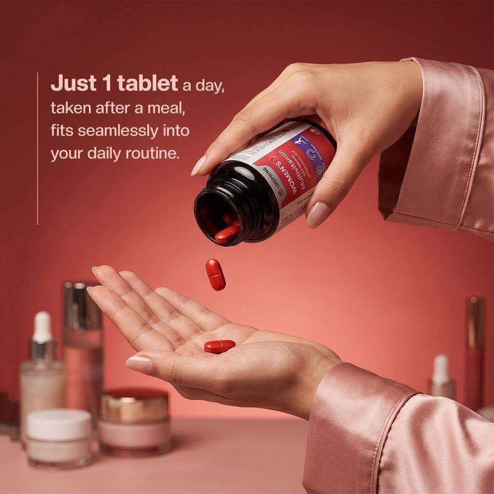 Livspring Women's Multivitamin with Ginseng and Hyaluronic Acid in New Delhi — essential health supplement for women - Image 2
