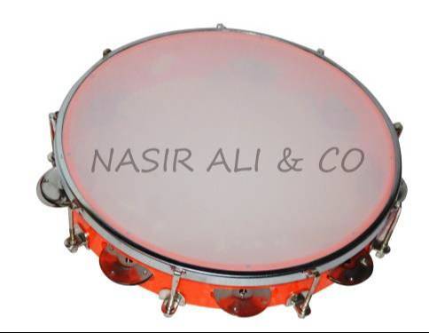 Handcrafted KHANJIRI (TAMBOURINE) 8'' inch with jingles, designed for authentic sound, available at MELODY MAKERS INDIA in Me - Image 2