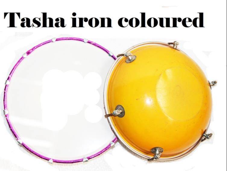 Iron Tasha Percussion instrument in Meerut with a robust design and metallic finish, suitable for energetic performances.