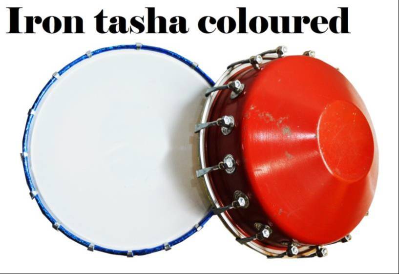 Iron Tasha Percussion instrument in Meerut with a robust design and metallic finish, suitable for energetic performances. - Image 1