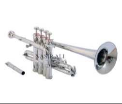 High-quality Piccolo Trumpet Brass with a shiny finish, showcasing its valves and mouthpiece, located in Meerut. - Image 1