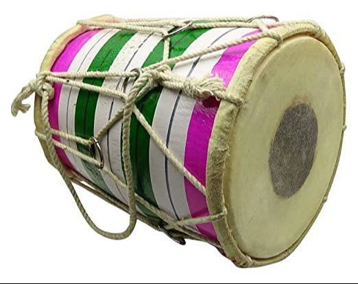Small-sized Baby Dholak in Meerut designed for kids with quality wood and durable drum skin for clear beats