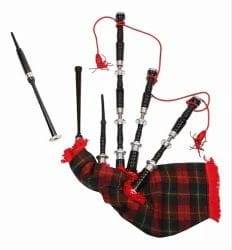 Bagpipe Musical Instrument displayed with intricate detailing and traditional design from Melody Makers India in Meerut. - Image 1