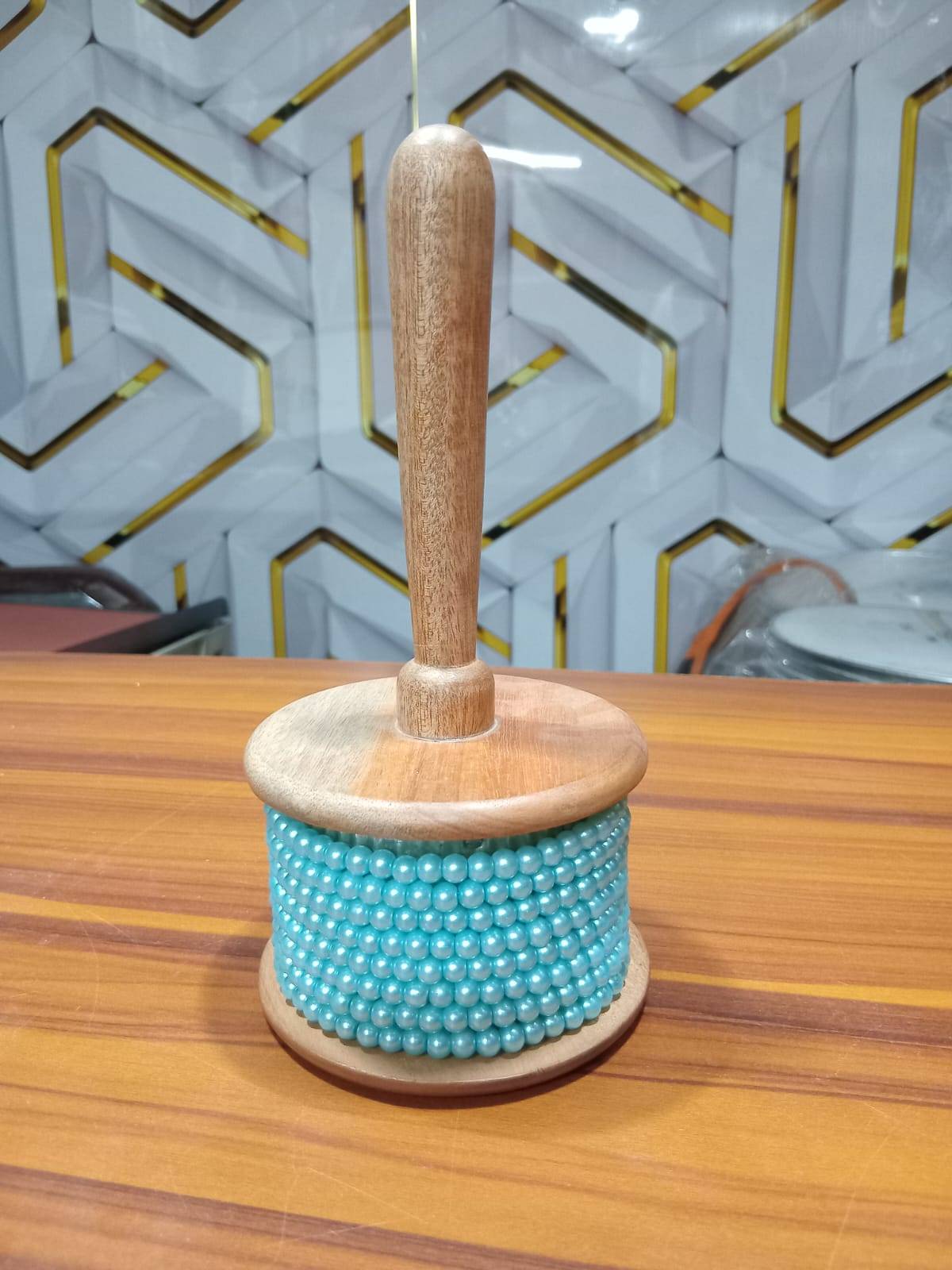 Handcrafted Wooden Maracas in Meerut featuring a smooth finish and vibrant sound, perfect for creating unique rhythms.