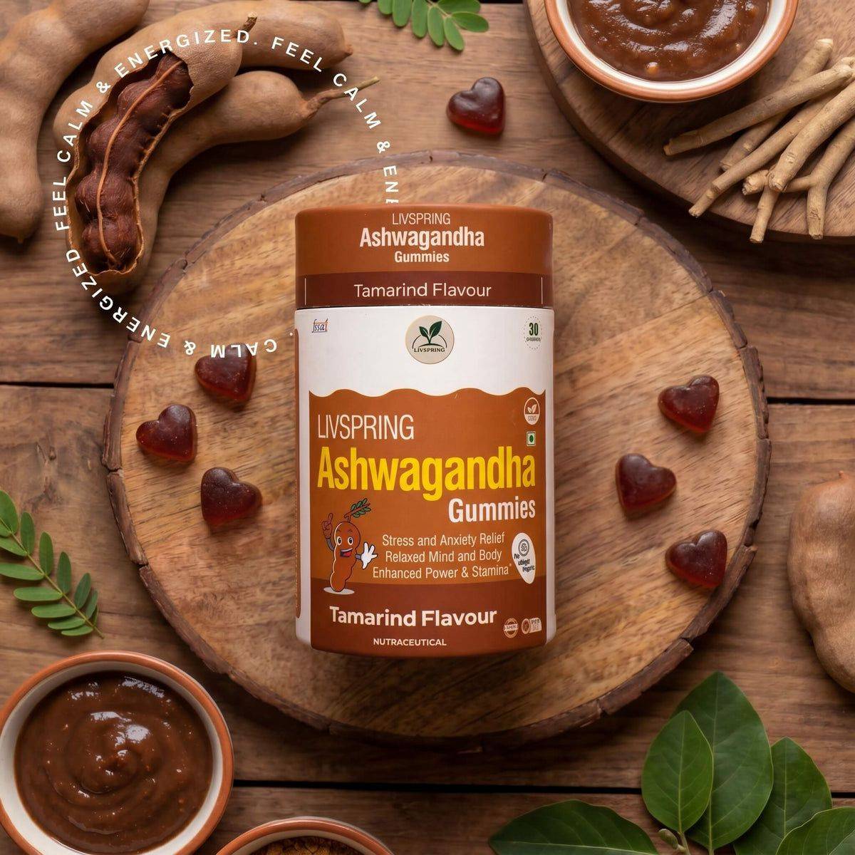 LivSpring Ashwagandha Gummies in New Delhi — vibrant, chewy gummies designed for stress relief and vitality enhancement. - Image 2