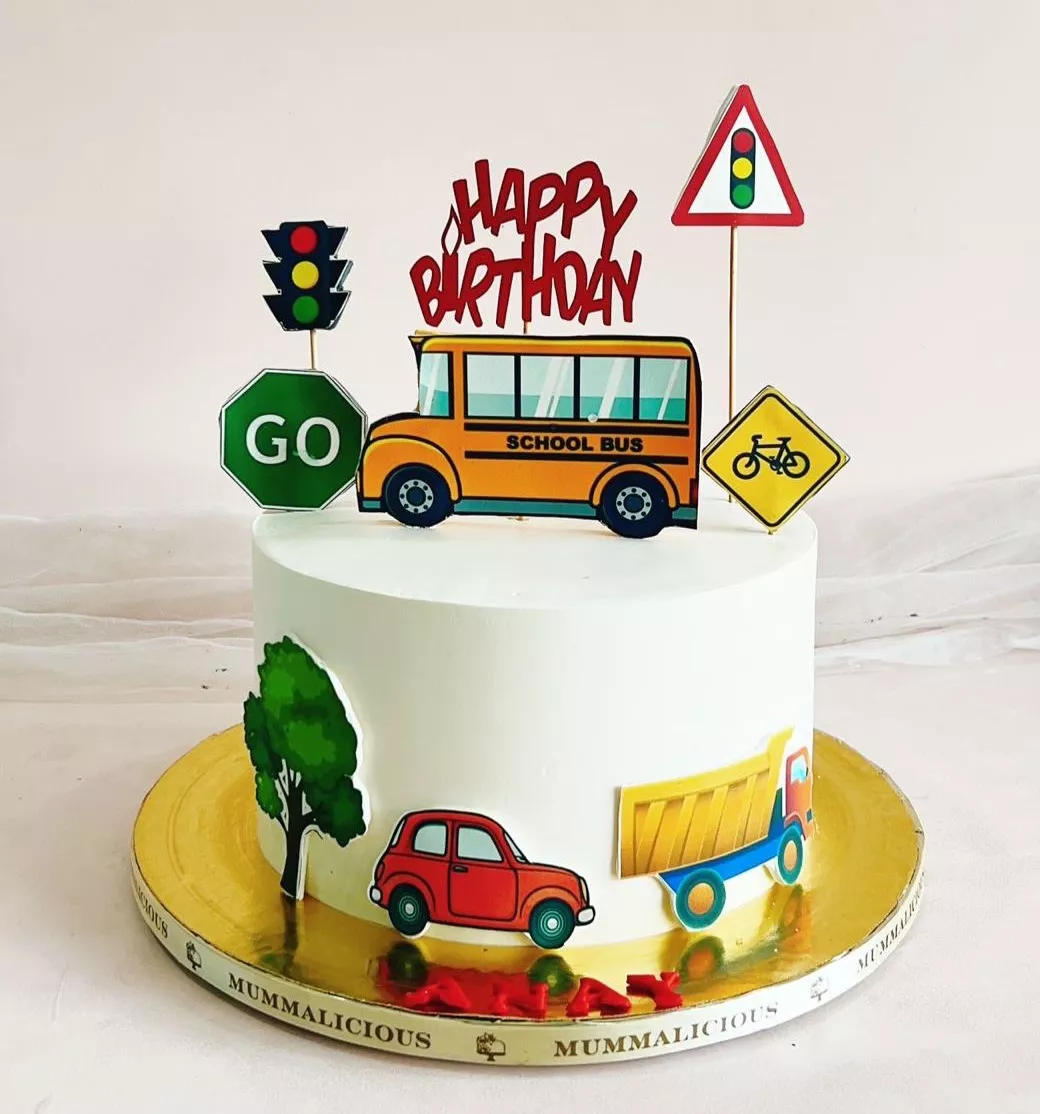 A beautifully crafted vehicle-themed cake showcasing intricate designs, perfect for celebrations, from MUMMALICIOUS in Bangal