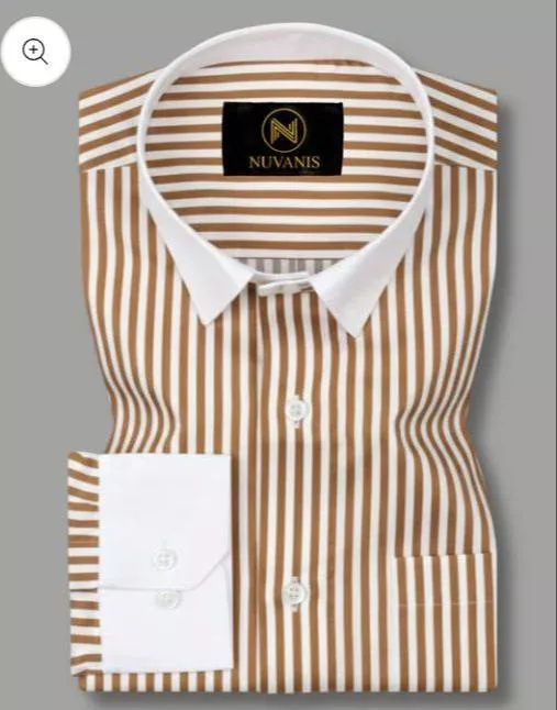 JASRAJ ENTERPRISES - Nuvanis Men's Striped Dress Shirt in Jallandhar in JALLANDHAR