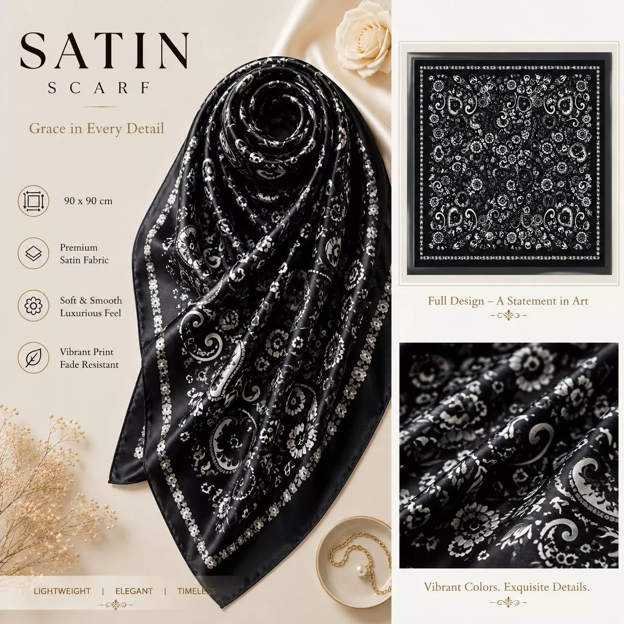 THE NOVELTY STORE - Fashion Accessories - Satin Scarf in Delhi in DELHI