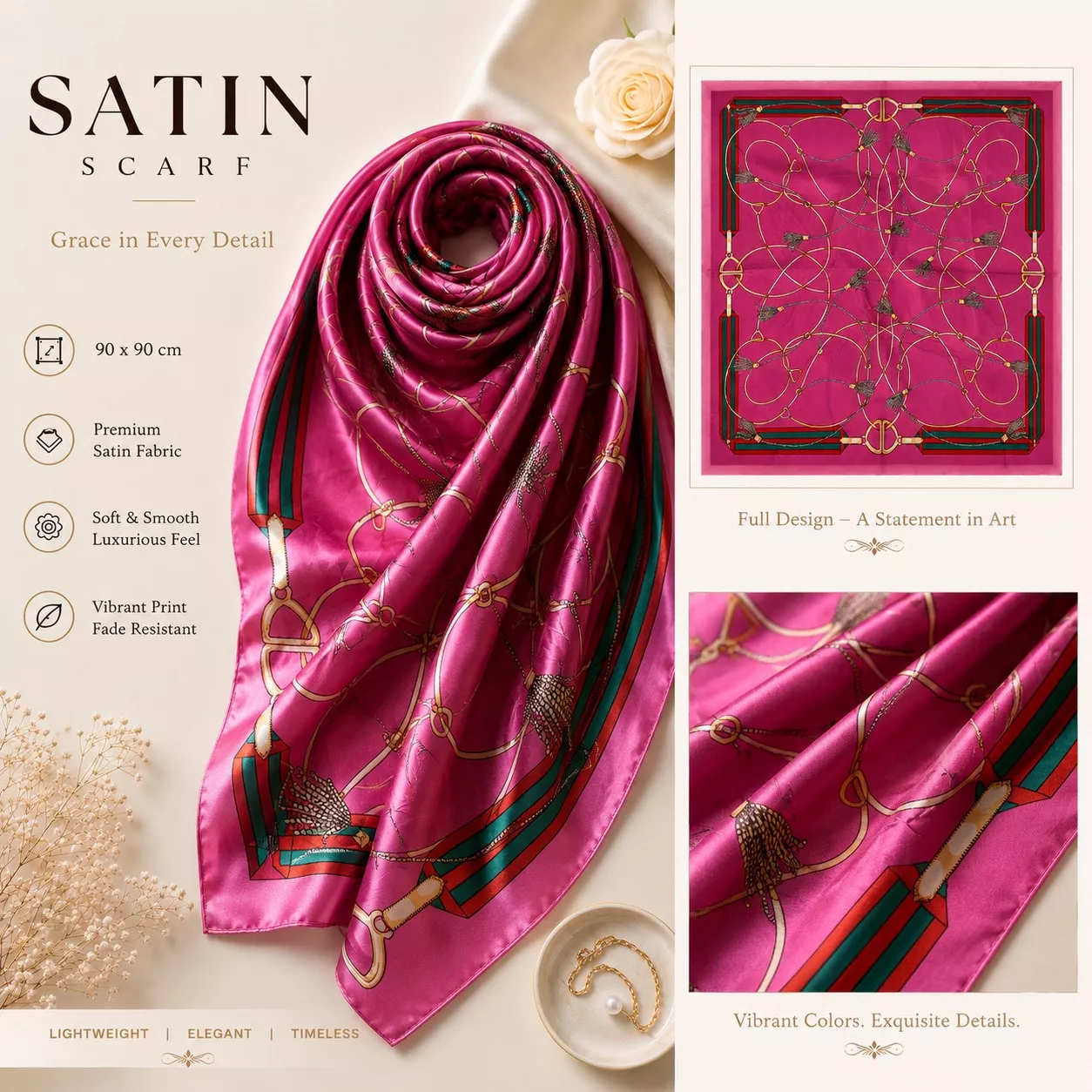 THE NOVELTY STORE - Fashion Accessories: Satin Scarf in Delhi in DELHI