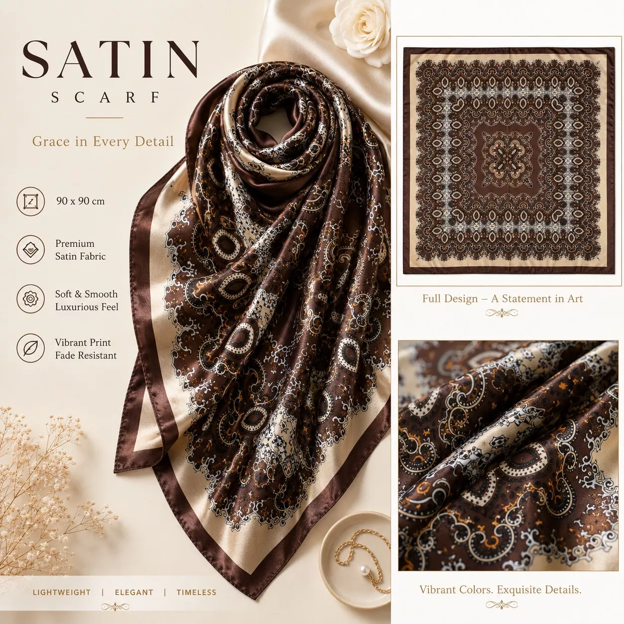 THE NOVELTY STORE - Fashion/Satin Scarf in Delhi in DELHI