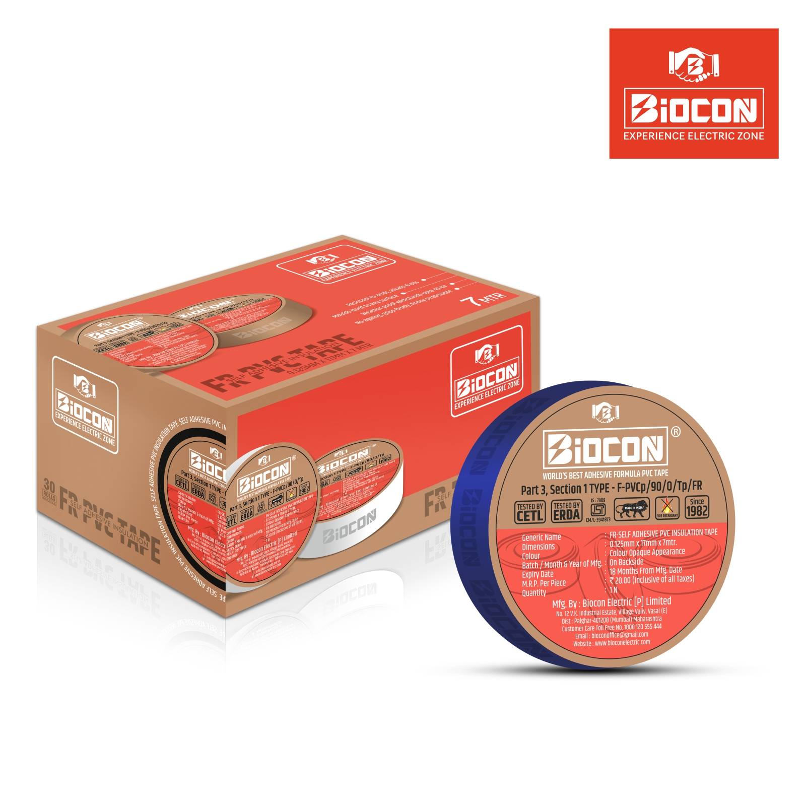Durable PVC Insulation Tape - 7Meter in Delhi, showing strong adhesion and flexibility for various applications - Image 3