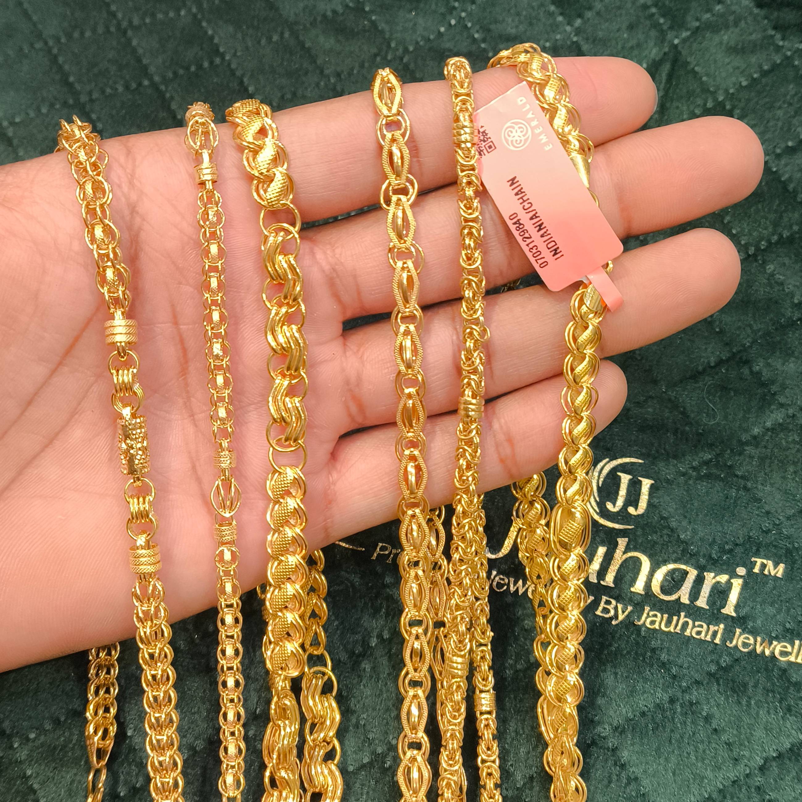 Gold Chains in Bhiti with Hallmarked 18k Gold for Men, Mau - JAUHARI JEWELLERS