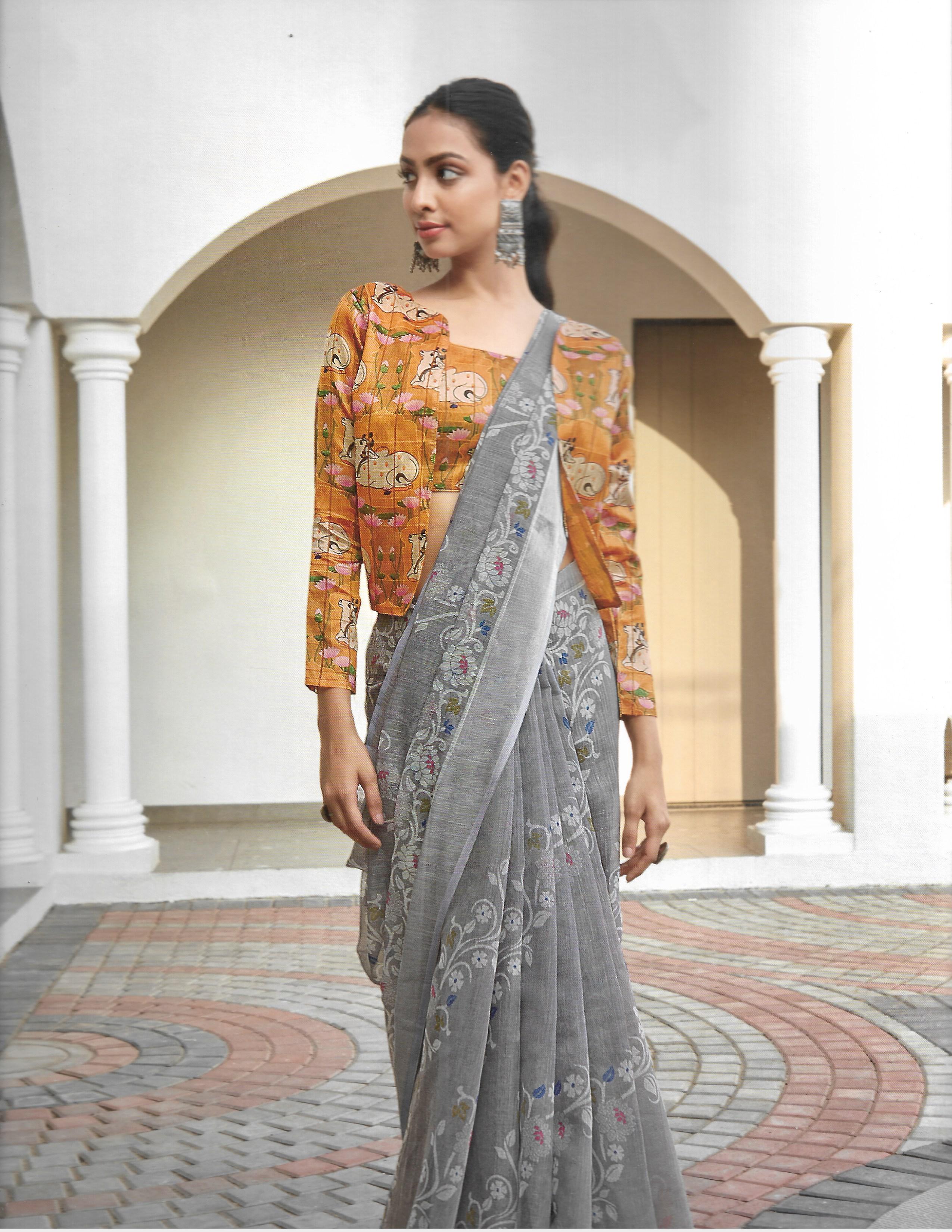 Premium saree collection displayed in Srikakulam, highlighting elegant designs and vibrant colors.