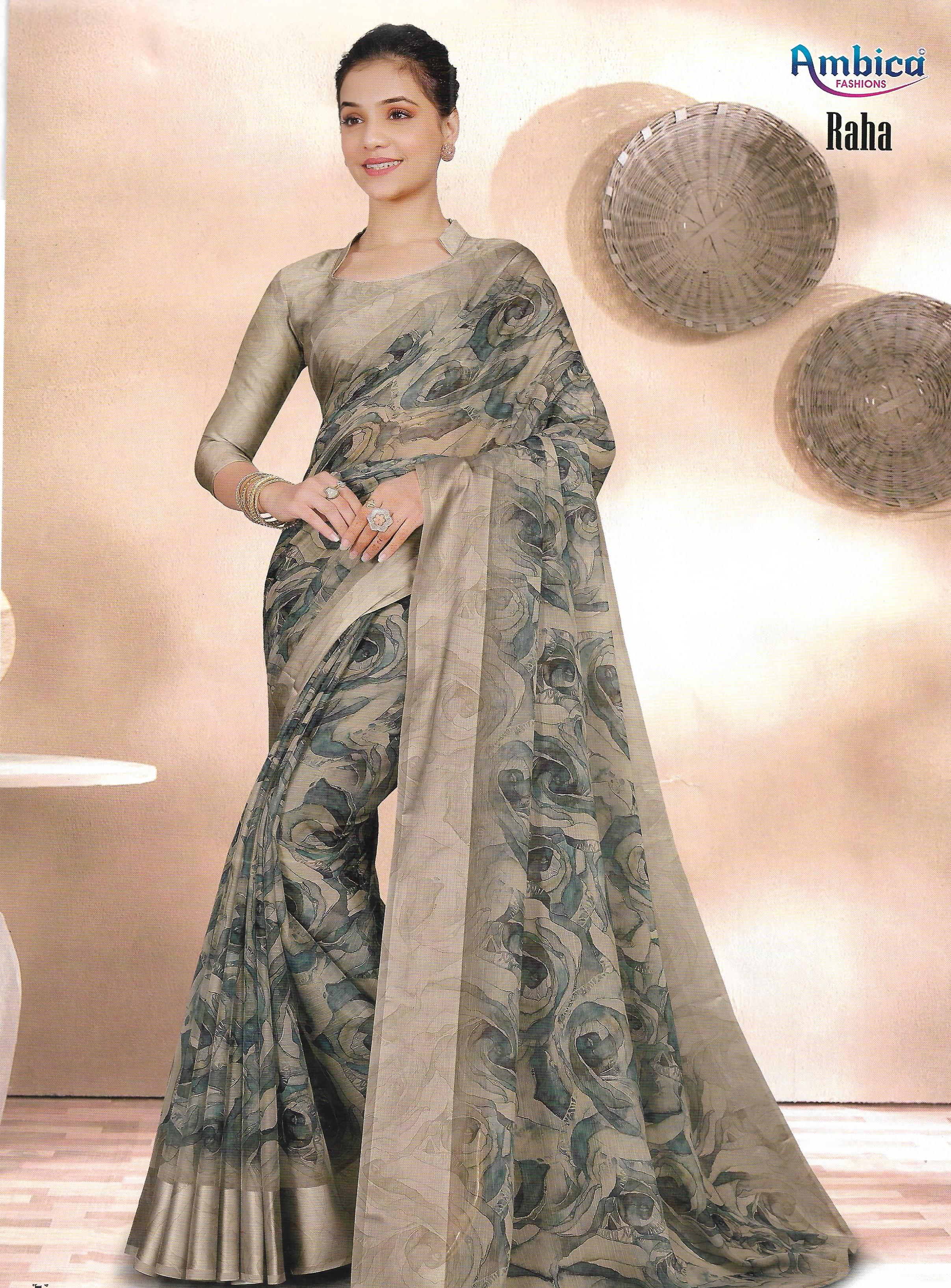 Elegant Ambika Fashion Premium Party Wear Saree displayed in Srikakulam