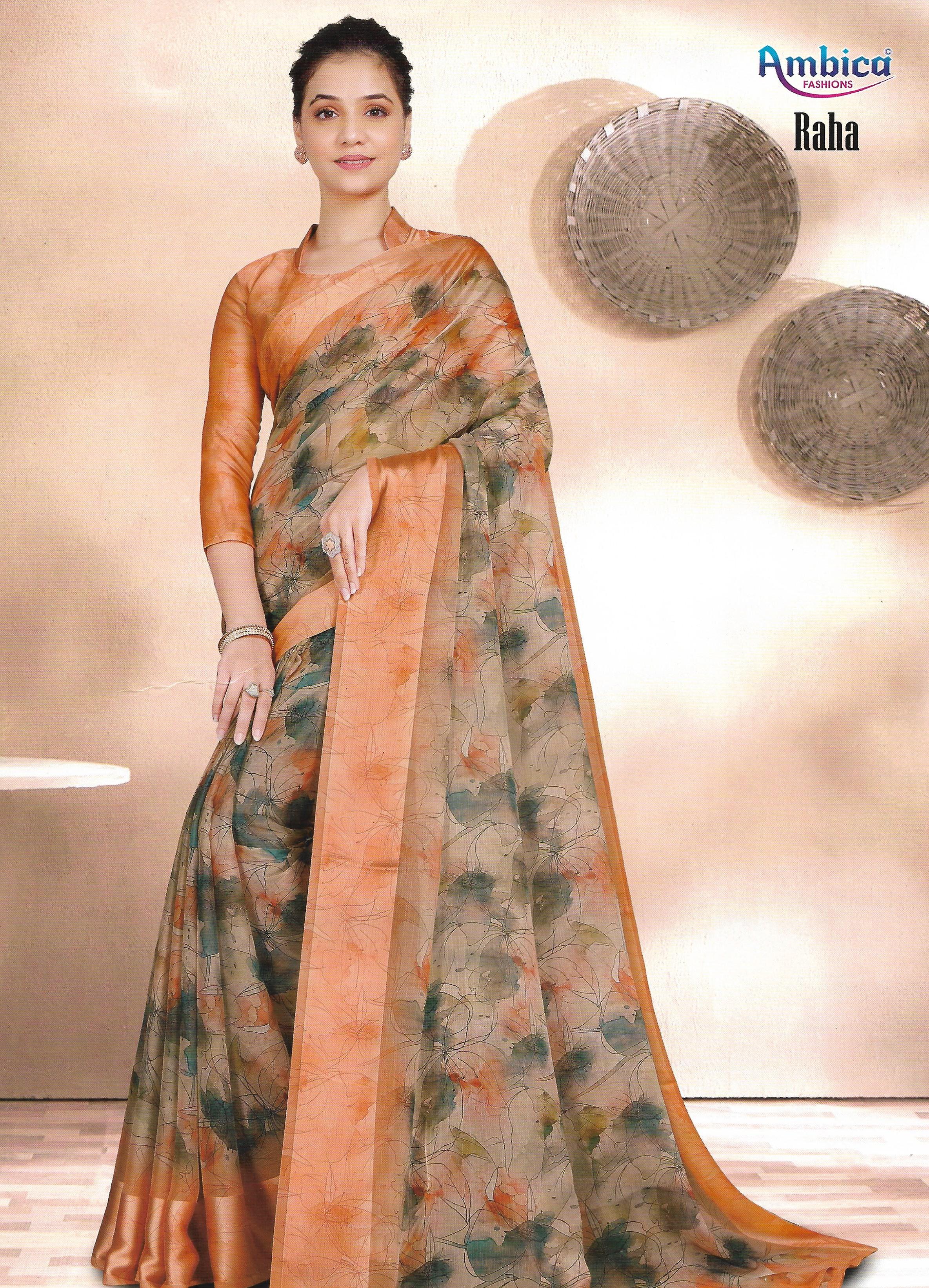Ambika Fashion Premium Party Wear Saree showcased in Srikakulam