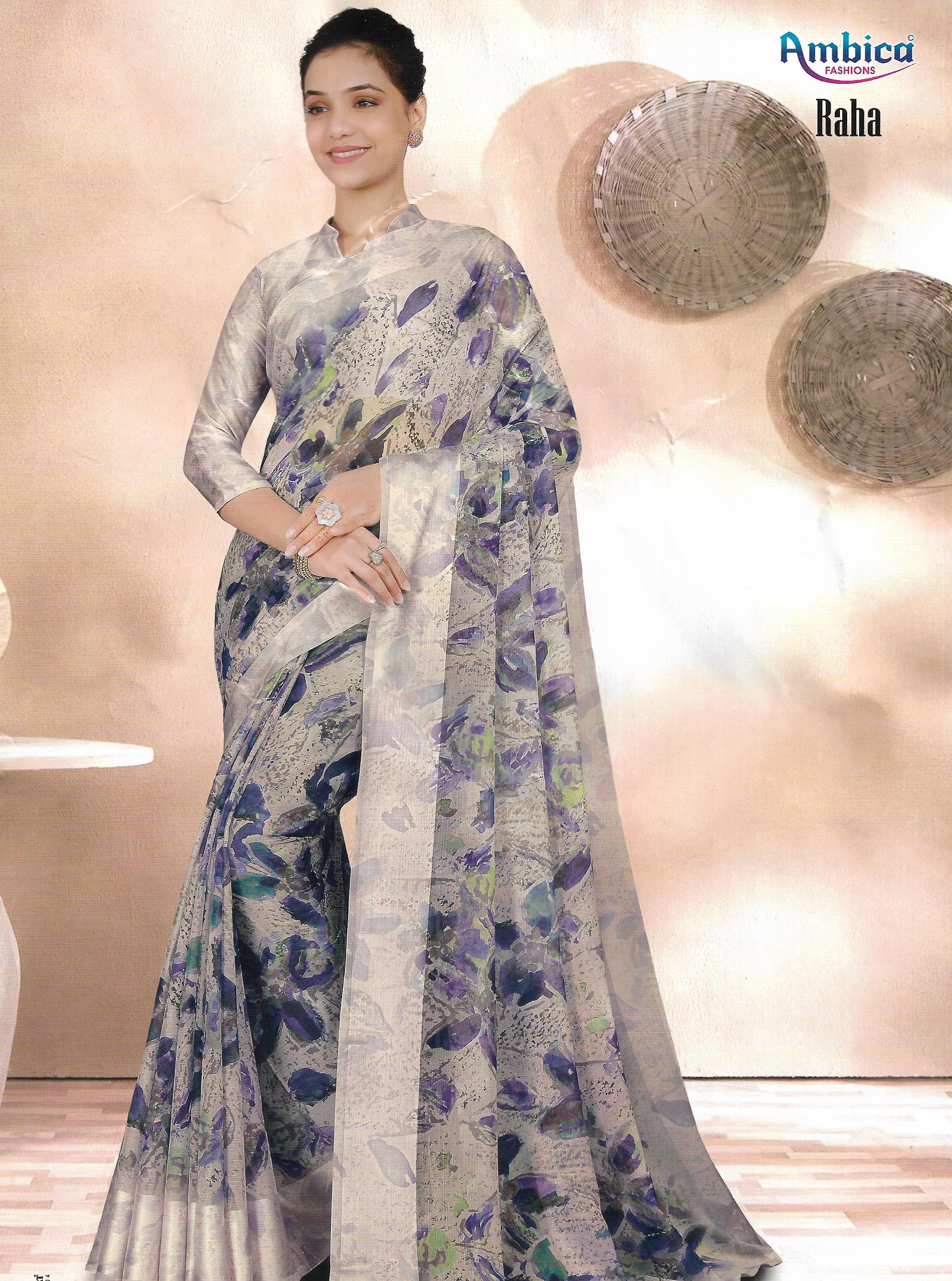 Stylish Ambika Fashion Premium Daily Wear Saree displayed in Srikakulam.