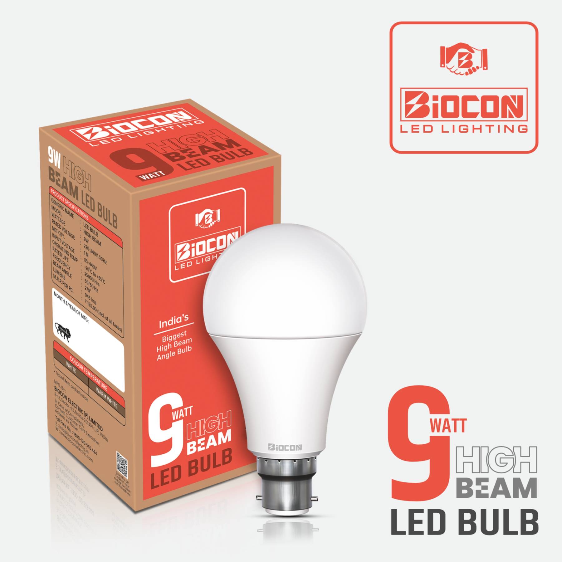 BIOCON ELECTRIC PRIVATE LIMITED - 9W LED Bulb in Delhi in DELHI