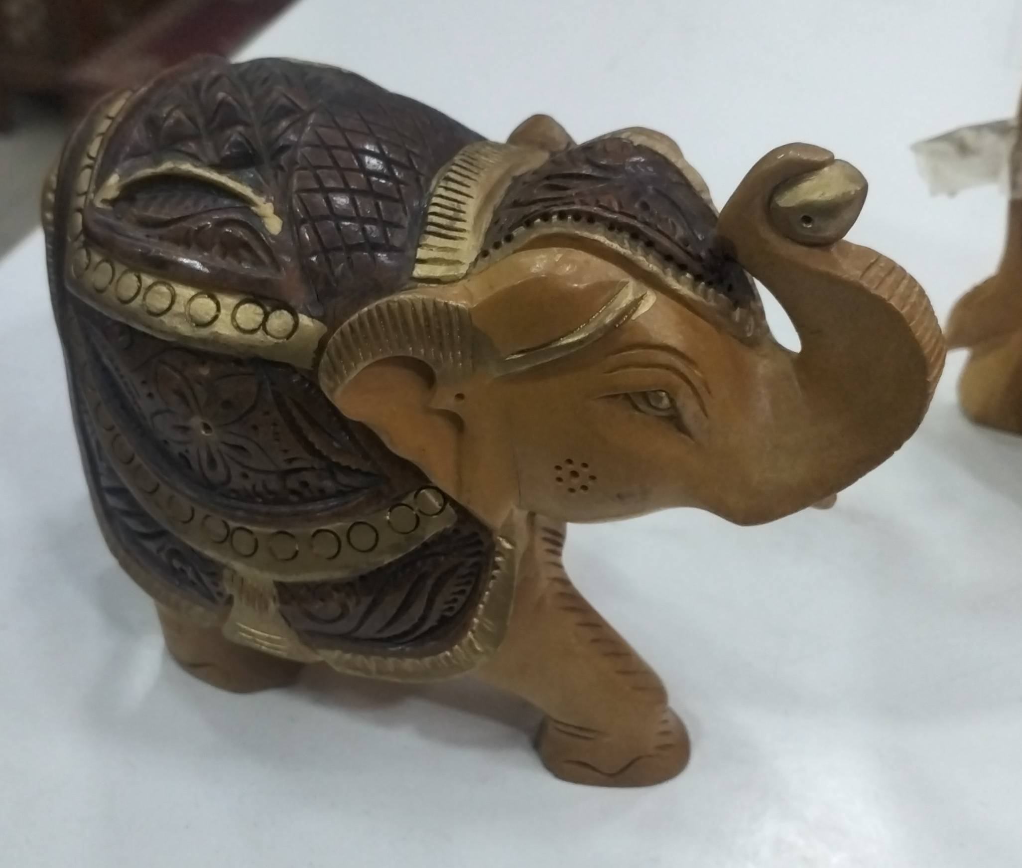 CAVERY COTTAGE EMPORIUM - Wooden Antique Trunk up Elephants Theme in Bangalore in BANGALORE