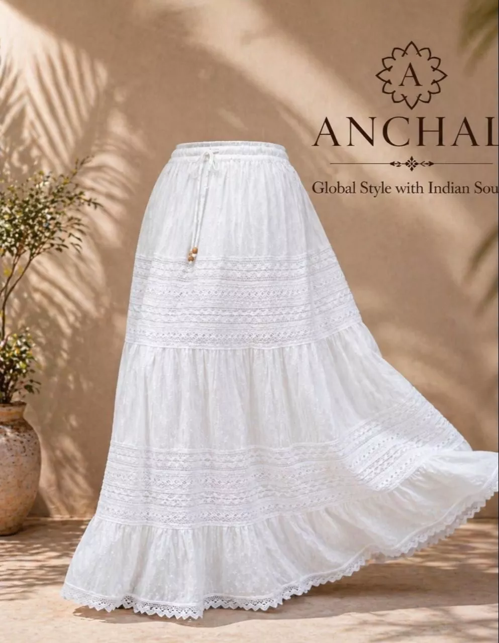 ANCHAL EXPORTS - Anchal Bohemian Maxi Skirt in New Delhi in NEW DELHI