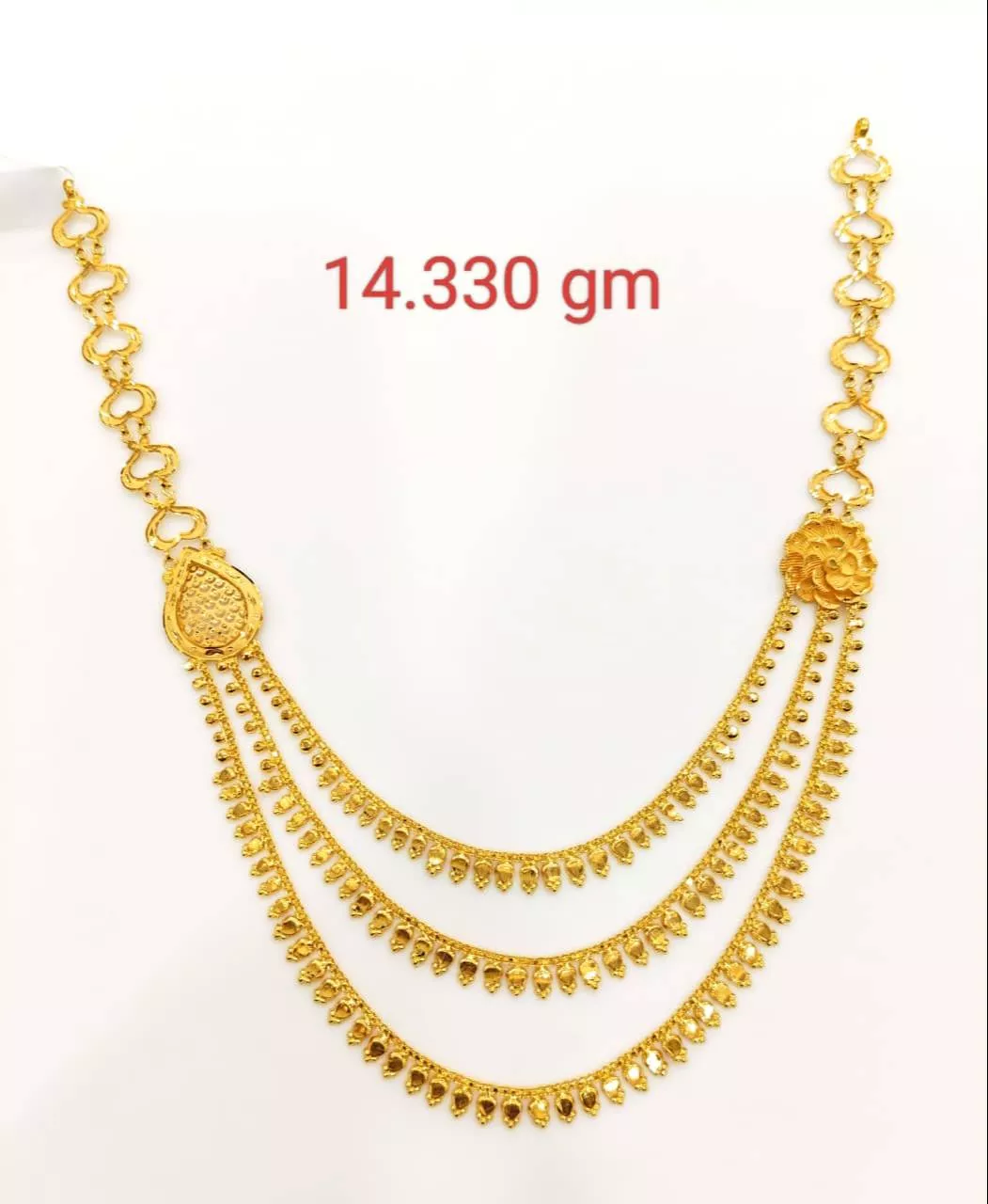 14.33 gm Gold Layered Necklace in Bankura - SUDIPTA JEWELLERS
