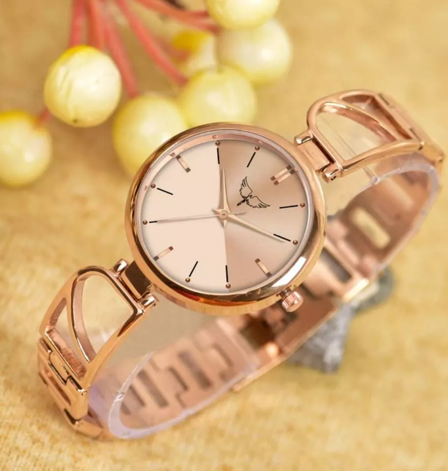 Stylish women's wristwatch in rose gold with a minimalist design, perfect for casual and formal wear, from VALIPALLI VENKATES