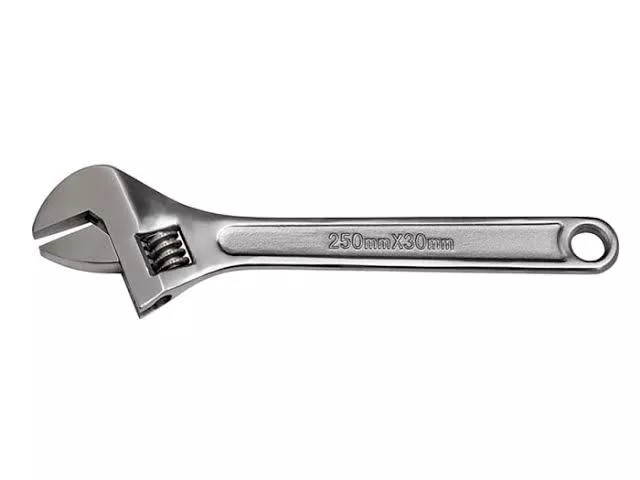 Adjustable spanner tool designed for easy tightening and loosening of nuts and bolts, featuring a sturdy grip and adjustable 