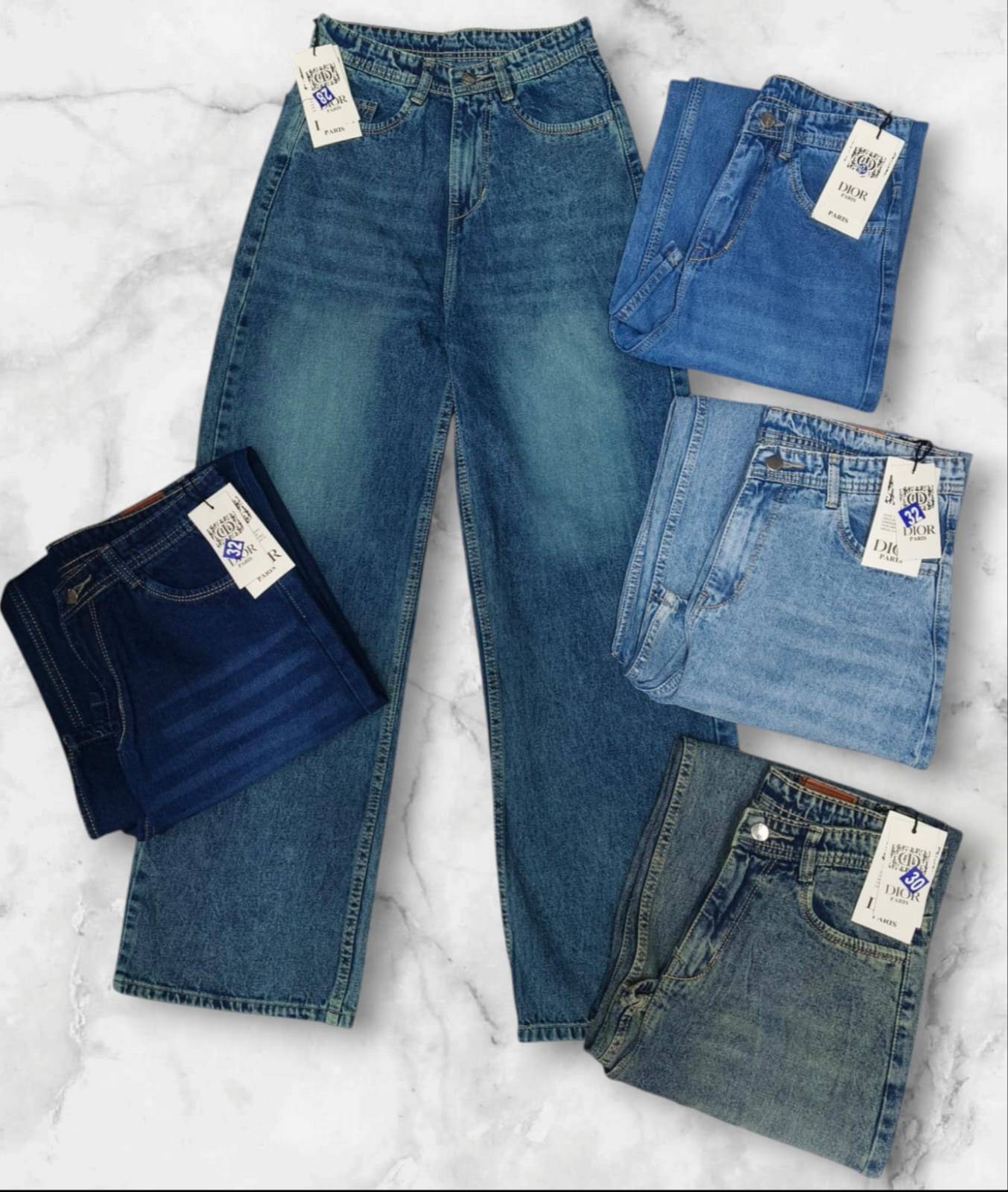 Stylish denim jeans set in various shades from Kritika Fashion Point, Kharar, showcasing comfort and durability.