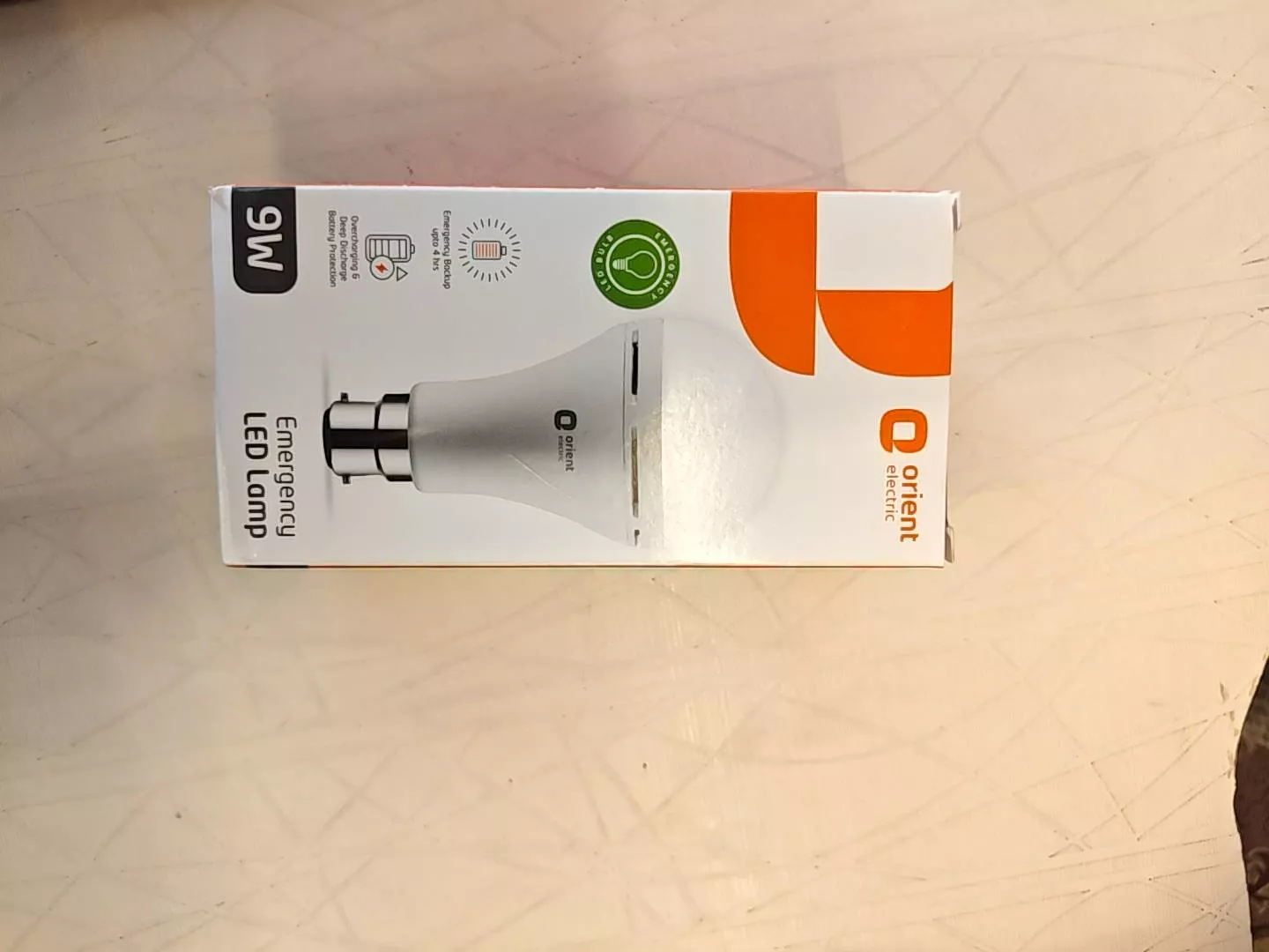 Orient Electronic Bulb designed for emergencies, featuring a sleek design that lights up without prior charging, available in - Image 1