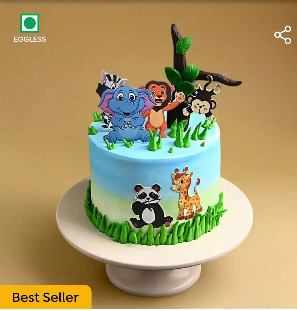 EVERGREEN AGRO - Jungle Friends Cake in Mirganj in MIRGANJ