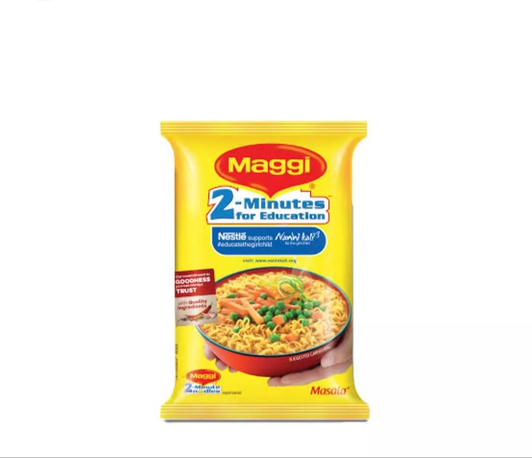 A bowl of Madhav Juice and Vegetables Maggie, featuring colorful vegetables and a rich broth, ready to eat in Yamuna Nagar.
