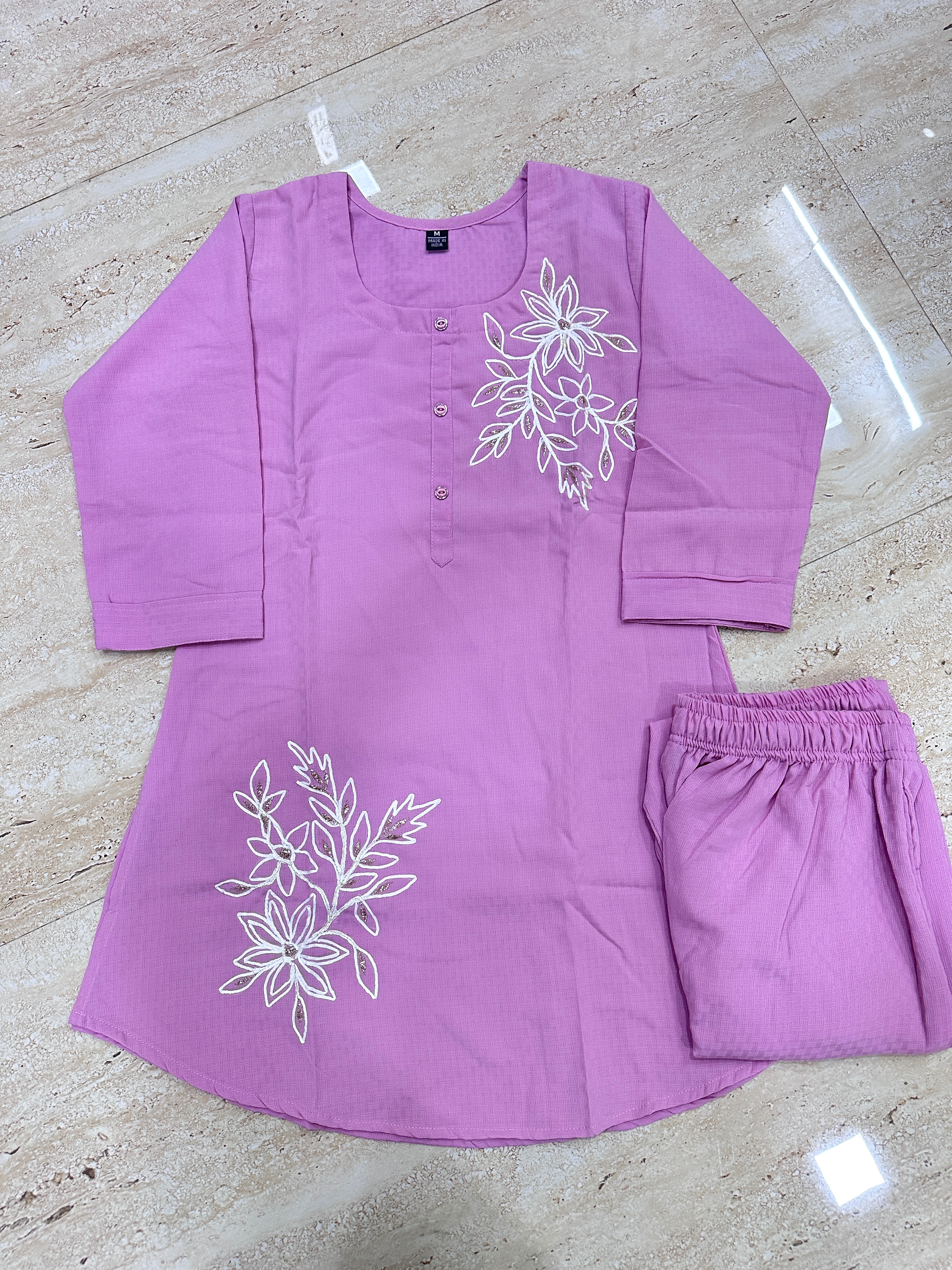 HONEY CLOTHING - Short Cordset in Chickpet Imported Fabric SIRA in SIRA