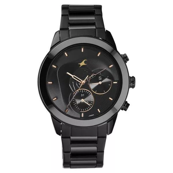 DEEPANSH JEWELLERS - Chronograph Watch in Indore: Sleek Black Watch in INDORE