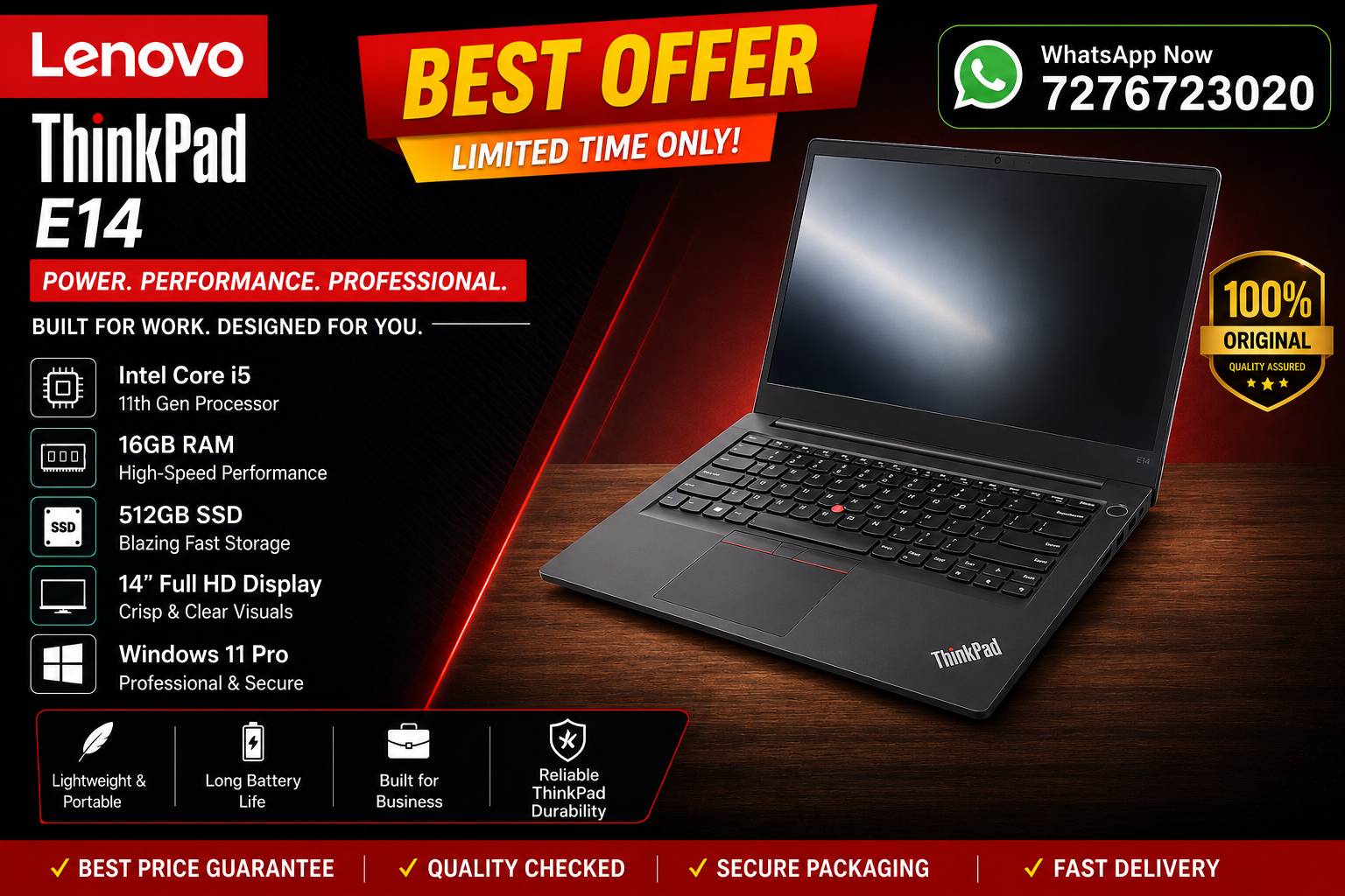 AMD ENTERPRISES - Lenovo ThinkPad E14: Professional Performance in SONAKE
